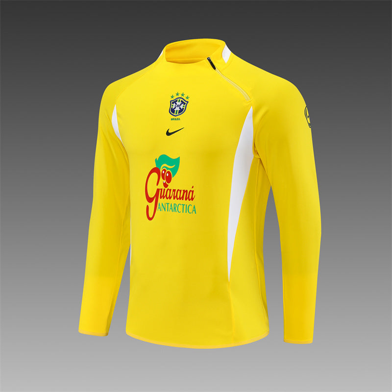 Retro Brazil Training Tracksuits 2002 Football Kit Soccer product image 4