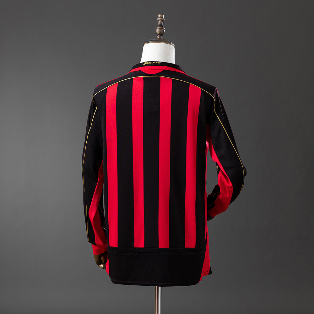 AC Milan Jersey 2006-07 Home Retro Football Kit Long Sleeves product image 2