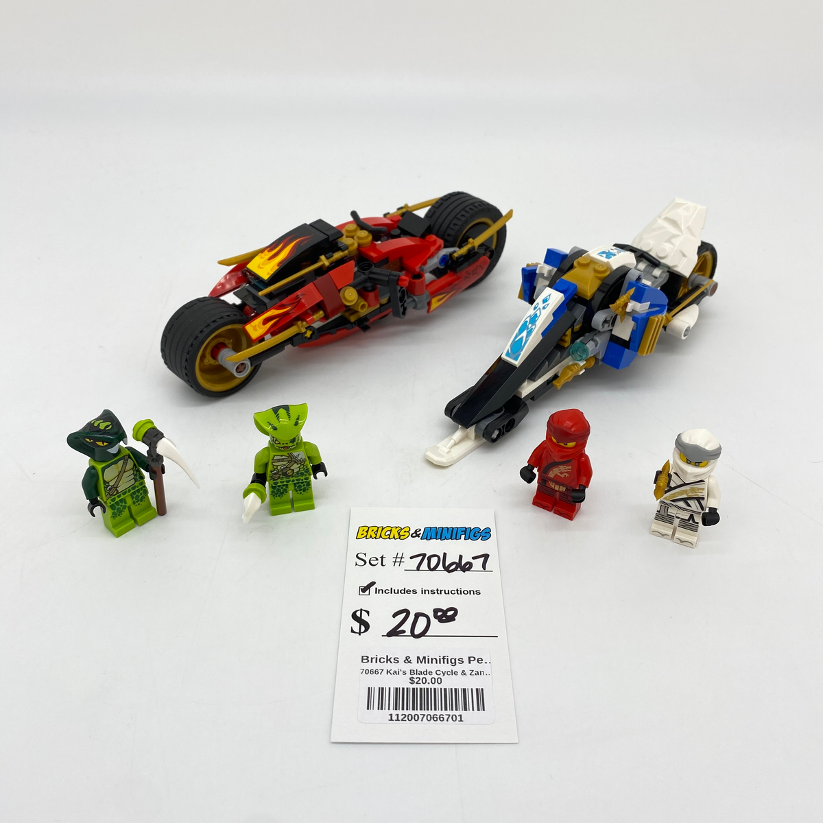 70667 Kai’s Blade Cycle & Zane’s Snowmobile (U1) product image 1, provided for visual reference and product detail review