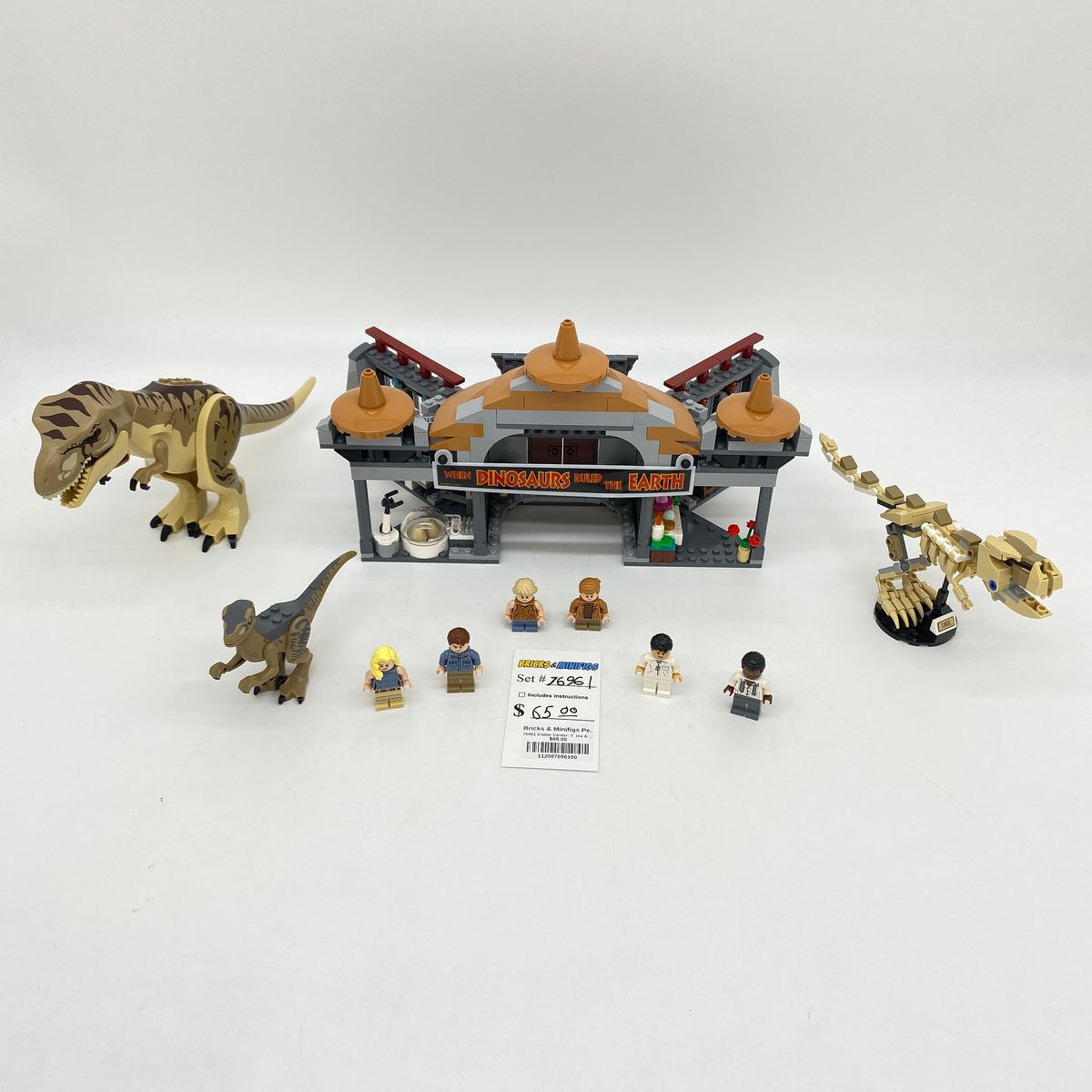 76961 Visitor Center: T. rex & Raptor Attack (U) product image 1, provided for visual reference and product detail review