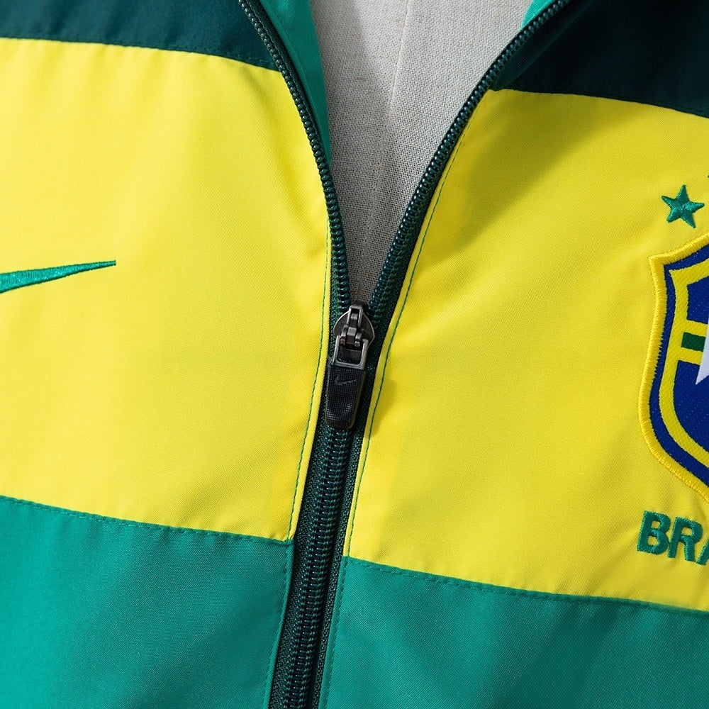 Brazil Windbreaker 2010 Green Football Soccer Jacket product image 6