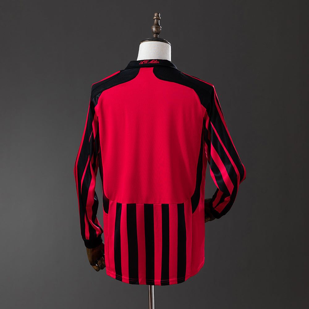 AC Milan Jersey 2007/08 Home Retro Football Kit Long Sleeves product image 2