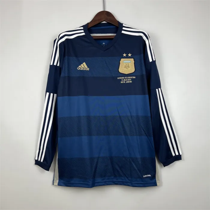 Argentina Jersey Away Kit 2014 Retro Long Sleeves Football product image 1