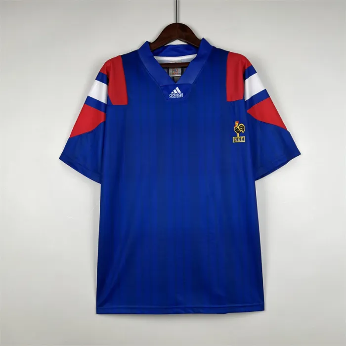 France Jersey Home Kit 1992 1994 Retro Football Team Soccer product image 1