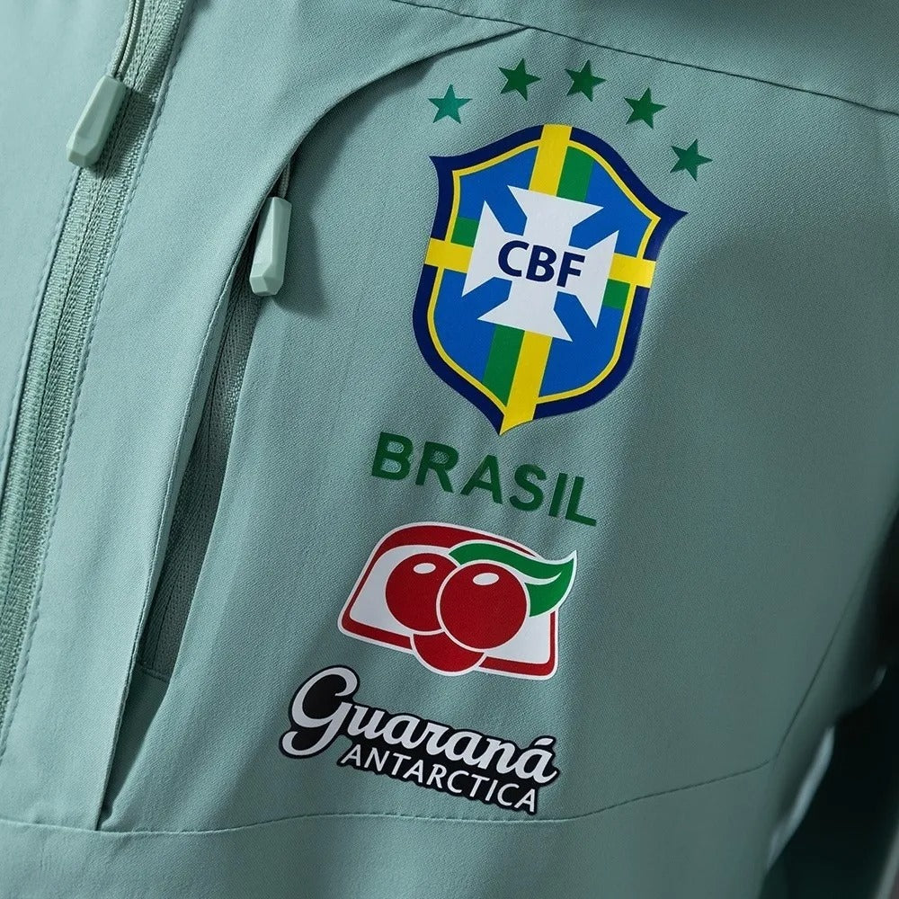 Brazil Windbreaker 2025/26 Green Football Kit product image 2